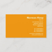 Edge-gelabeld monogram - Oranje crème Visitekaartje (Achterkant)
