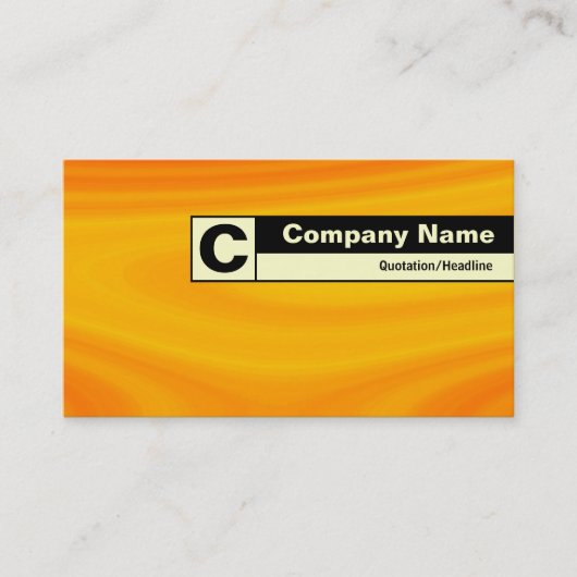 Edge-gelabeld monogram - Oranje crème Visitekaartje (Voorkant)