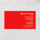 Edge gelabeld Monogram - Rood FF0000 Visitekaartje (Achterkant)