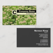 Edge gelabeld monogram - Sedum (herfst Joy) Visitekaartje (Voorkant / Achterkant)