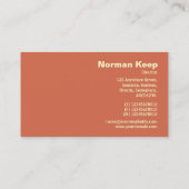 Edge gelabeld Monogram - Terracotta Fossielen Visitekaartje (Achterkant)