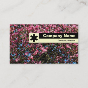 Edge gelabeld - Roze Cherry Blossom Visitekaartje