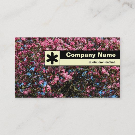 Edge gelabeld - Roze Cherry Blossom Visitekaartje (Voorkant)