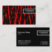 Edge-Label - Abstract rood en zwart Visitekaartje (Voorkant / Achterkant)