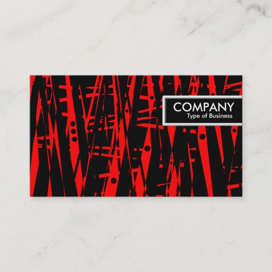 Edge-Label - Abstract rood en zwart Visitekaartje (Voorkant)