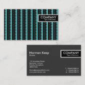 Edge-Label - Aztec-patroon - blauw (#66ccc) Visitekaartje (Voorkant / Achterkant)