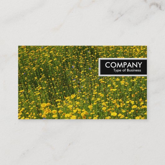 Edge-Label - Bed of Yellow Daisies Visitekaartje (Voorkant)