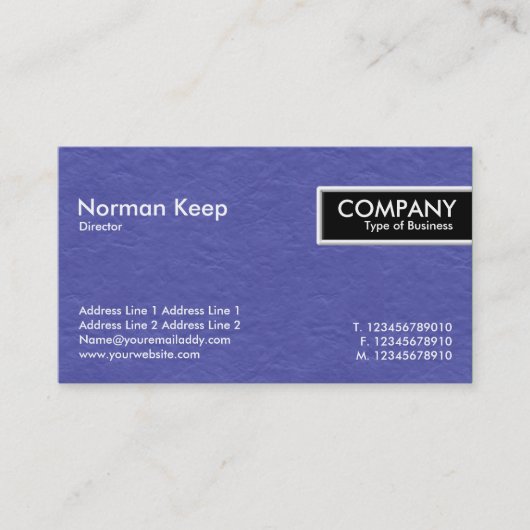 Edge-Label - Blauw gekleurde papierstructuur Visitekaartje (Voorkant)