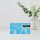Edge-Label - Blauwe curven Visitekaartje (Staand voorkant)