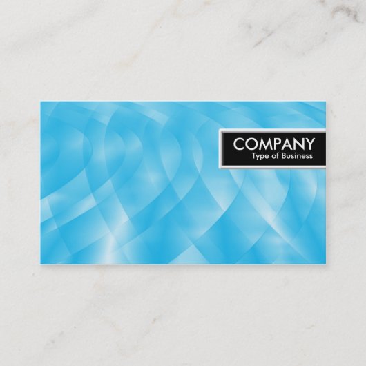 Edge-Label - Blauwe curven Visitekaartje (Voorkant)