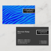 Edge-Label - Blauwe golven Visitekaartje (Voorkant / Achterkant)