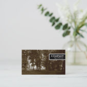 Edge-Label - Bossen (Sepia Toned) Visitekaartje (Staand voorkant)