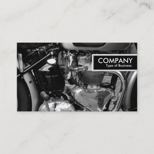 Edge-Label - Classic Motorbike Engine II Visitekaartje (Voorkant)