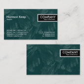 Edge-Label - Donkergroene gepenselde structuur II Visitekaartje (Voorkant / Achterkant)