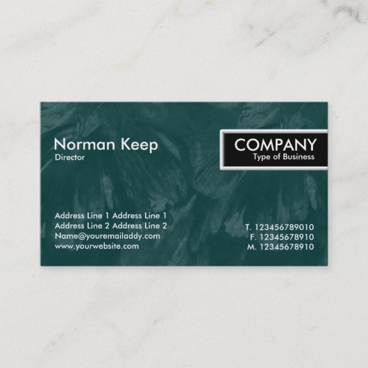 Edge-Label - Donkergroene gepenselde structuur II Visitekaartje (Voorkant)