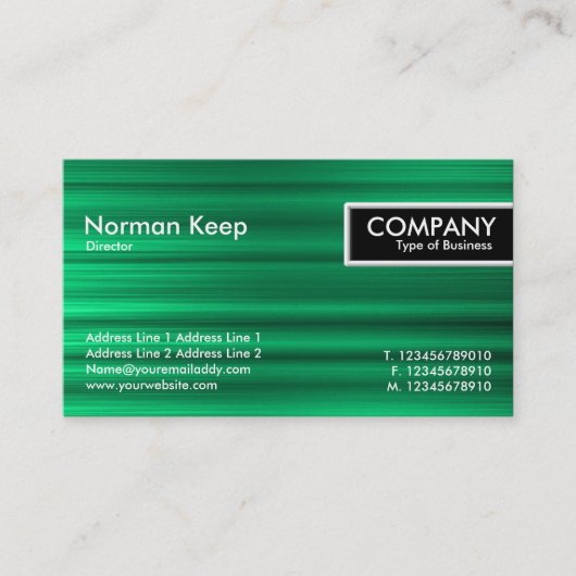 Edge-Label - geborstelde groene structuur Visitekaartje (Voorkant)