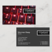 Edge-Label - Gloeiend toetsenbord Visitekaartje (Voorkant / Achterkant)