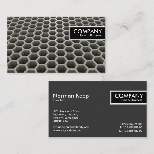 Edge-Label - Honeycomb Perspective Warm Visitekaartje (Voorkant / Achterkant)