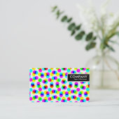 Edge-Label - Kleur halftoonpatroon Visitekaartje (Staand voorkant)