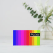 Edge-Label - kleurenbalken Visitekaartje (Staand voorkant)