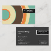 Edge-Label - kleurrijke cirkel 02 Visitekaartje (Voorkant / Achterkant)