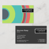 Edge-Label - kleurrijke cirkel 04 Visitekaartje (Voorkant / Achterkant)