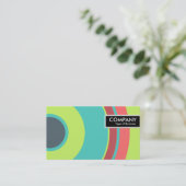 Edge-Label - kleurrijke cirkel 04 Visitekaartje (Staand voorkant)