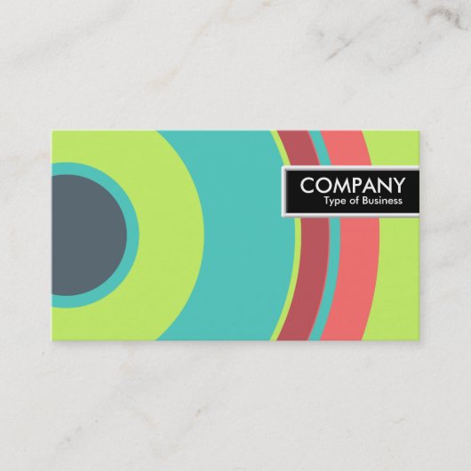Edge-Label - kleurrijke cirkel 04 Visitekaartje (Voorkant)