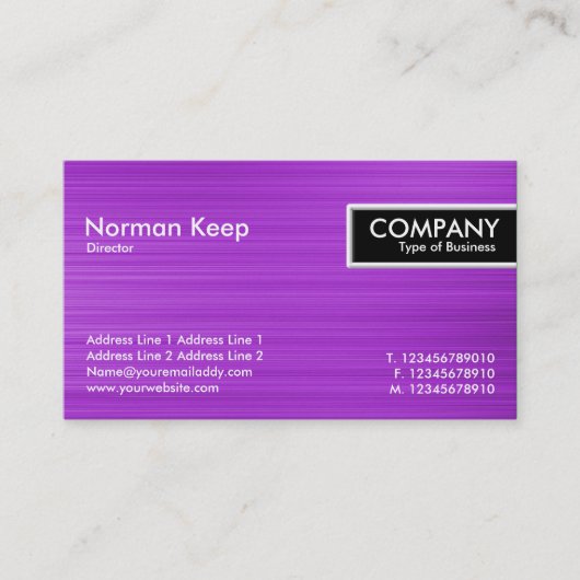 Edge-Label - Paarse penseelstructuur Visitekaartje (Voorkant)