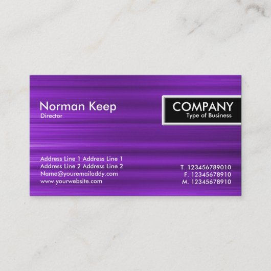Edge-Label - Paarse penseelstructuur Visitekaartje (Voorkant)