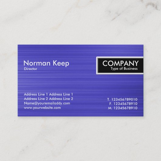 Edge-Label - Penseelblauwe structuur Visitekaartje (Voorkant)