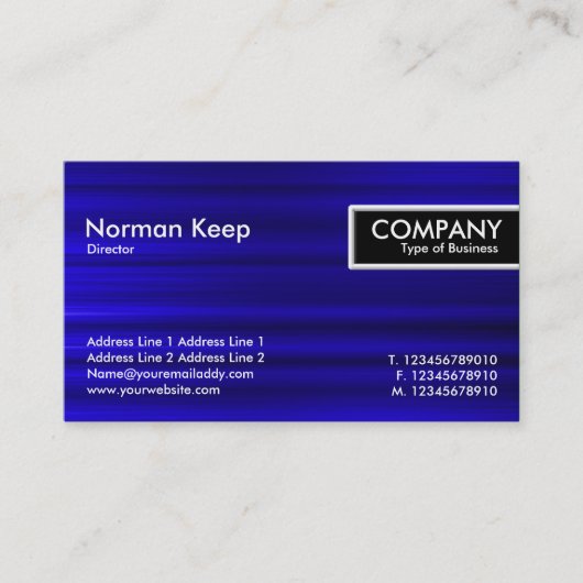 Edge-Label - PenseelblauwTextuur Visitekaartje (Voorkant)