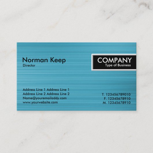 Edge-Label - Penseelkleurige lichtblauwe textuur Visitekaartje (Voorkant)