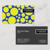 Edge-Label - Poettering - Geel op blauw Visitekaartje (Voorkant / Achterkant)