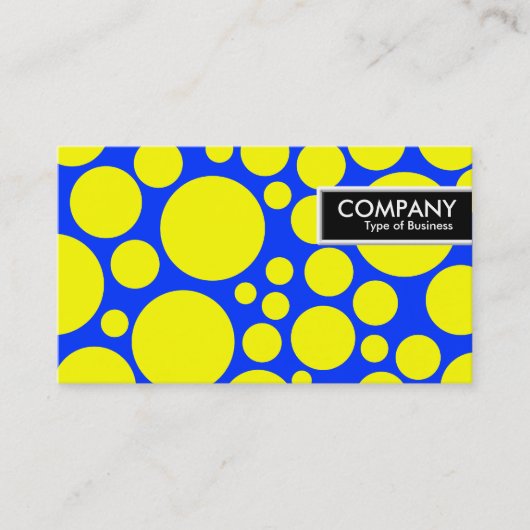 Edge-Label - Poettering - Geel op blauw Visitekaartje (Voorkant)