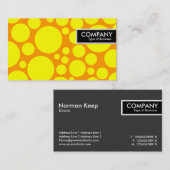 Edge-Label - Poettering - Geel op Sinaasappel Visitekaartje (Voorkant / Achterkant)