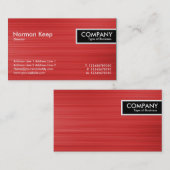 Edge-Label - Rode penseelstructuur Visitekaartje (Voorkant / Achterkant)