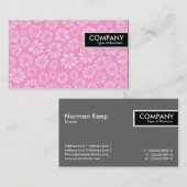 Edge-Label - Roze Floral Visitekaartje (Voorkant / Achterkant)