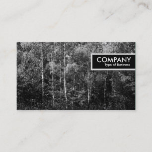 Edge-Label - Silver Birch Trees B&W Visitekaartje