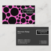 Edge-Label - Spottig - Zwart op Roze Visitekaartje (Voorkant / Achterkant)