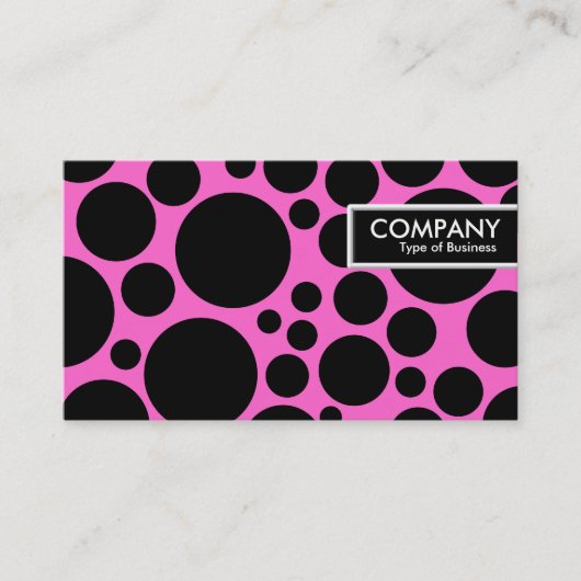 Edge-Label - Spottig - Zwart op Roze Visitekaartje (Voorkant)