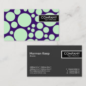 Edge-Label - Spotty - Bleek groen op donker Violet Visitekaartje (Voorkant / Achterkant)