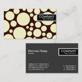 Edge-Label - Spotty - Schroem op donkerbruin Visitekaartje (Voorkant / Achterkant)