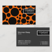 Edge-Label - Spotty - Zwart op Oranje Visitekaartje (Voorkant / Achterkant)