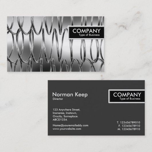 Edge-Label - Springs B&W Visitekaartje (Voorkant / Achterkant)