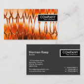 Edge-Label - Springs-Sinaasappel Visitekaartje (Voorkant / Achterkant)