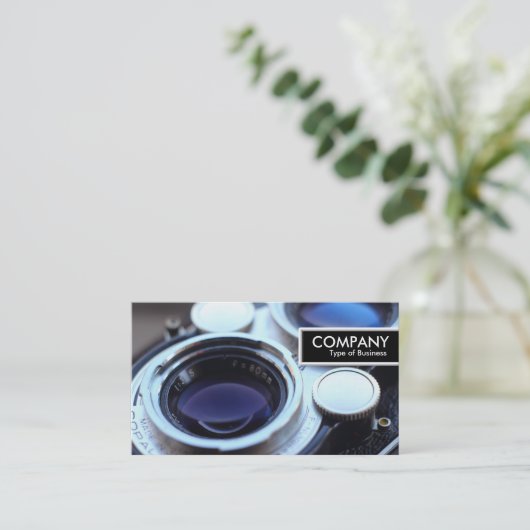 Edge-Label - TLR-camera Visitekaartje (Staand voorkant)