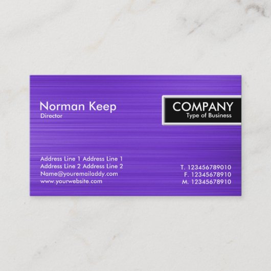 Edge-Label - Violet textuur in penseelvorm Visitekaartje (Voorkant)