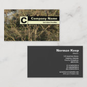 Edge Labeled Monogram - Golden Branches Visitekaartje (Voorkant / Achterkant)