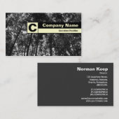 Edge Labelmonogram - Woodland Canopy Visitekaartje (Voorkant / Achterkant)